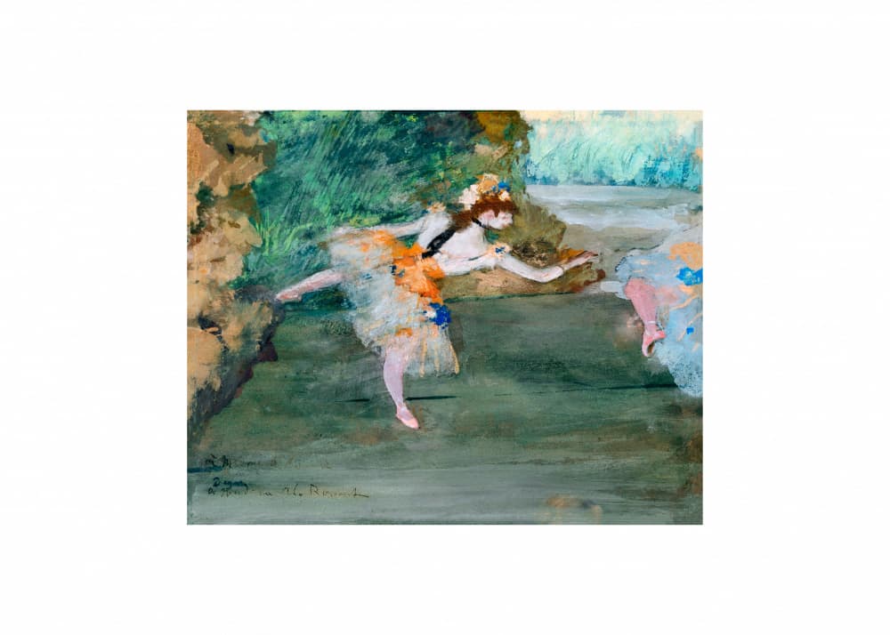 Dancer Onstage by Edgar Degas — canvas wall art