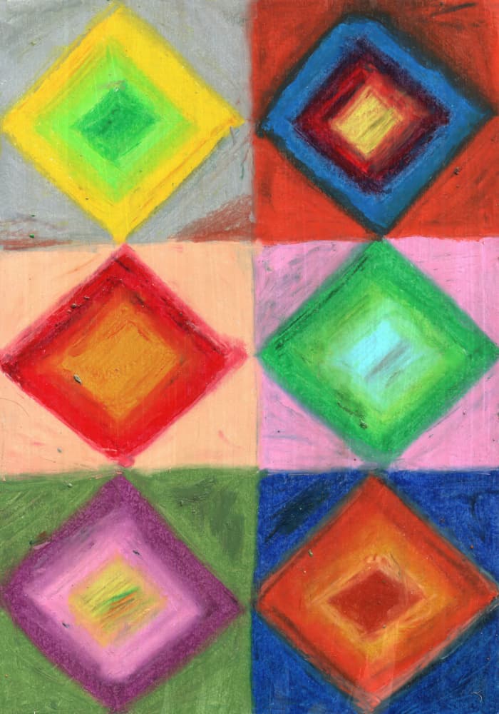 Vibrant Geometric Diamonds by Kulik — canvas wall art
