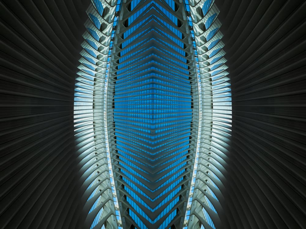 Modern Architectural Symmetry by Rolf Endermann — canvas wall art