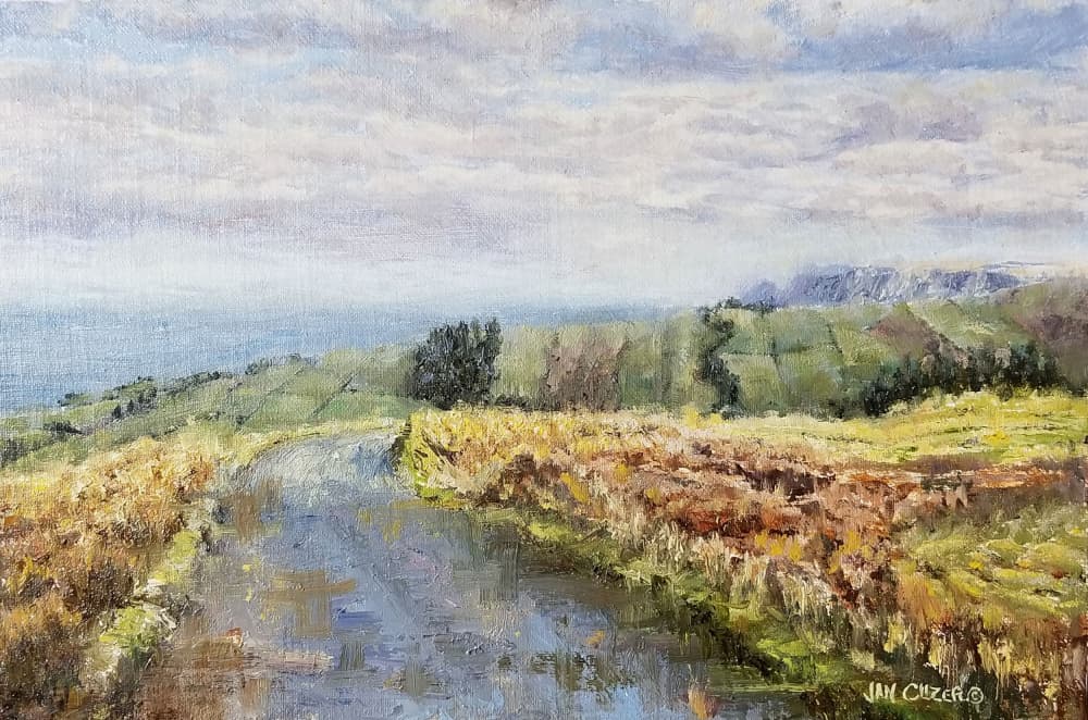 Autumn Coastal Road by Jan Clizer — canvas wall art