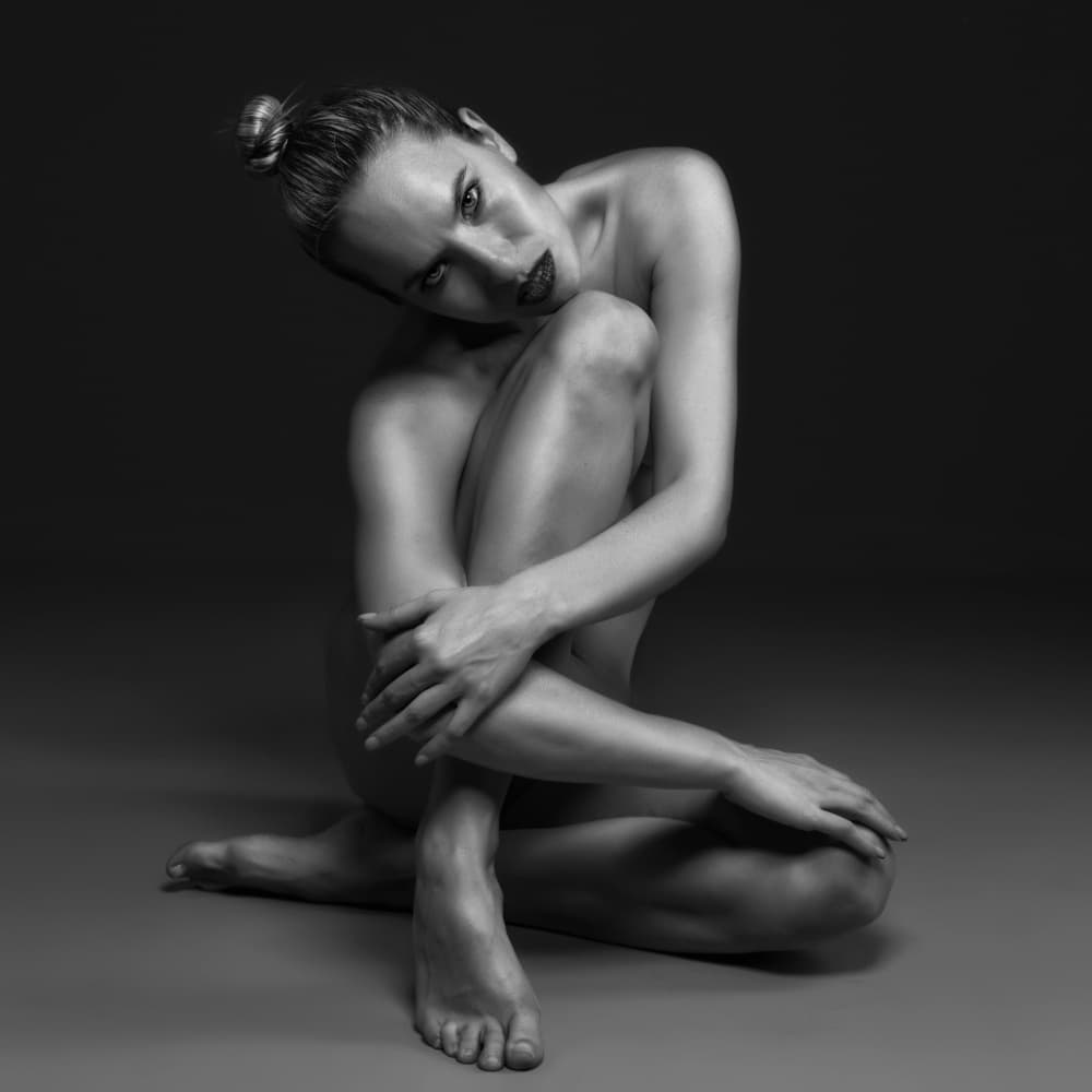 Intense Nude Portrait by Angéla Vicedomini — canvas wall art