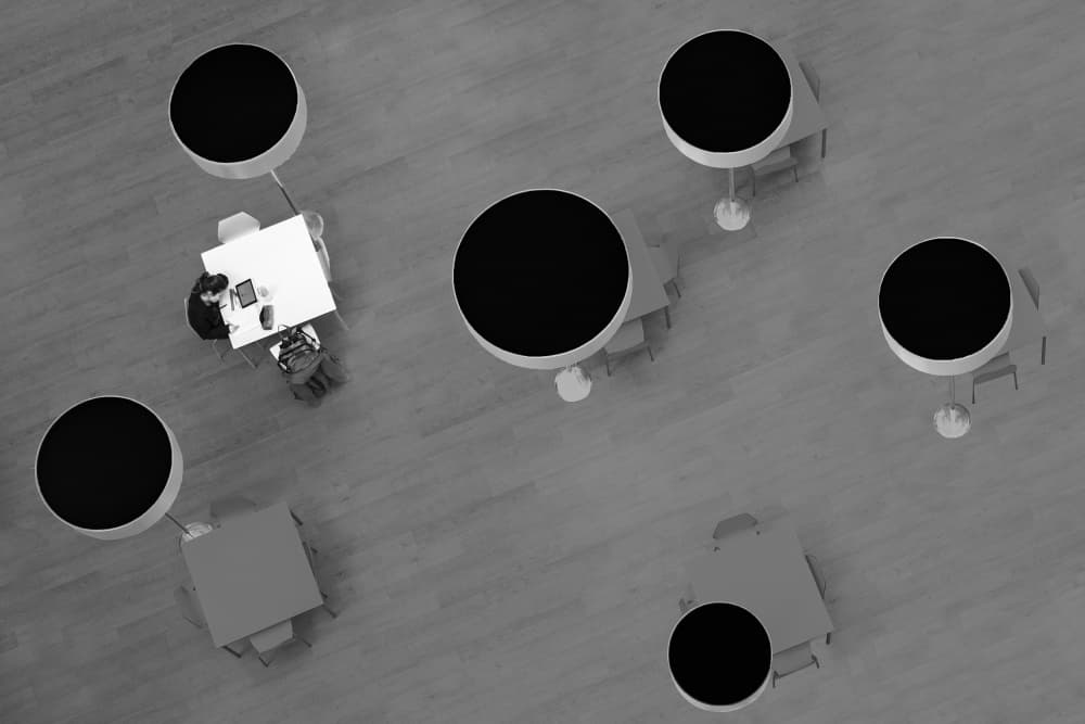 Modern Cafe Solitude by Rui Correia — canvas wall art