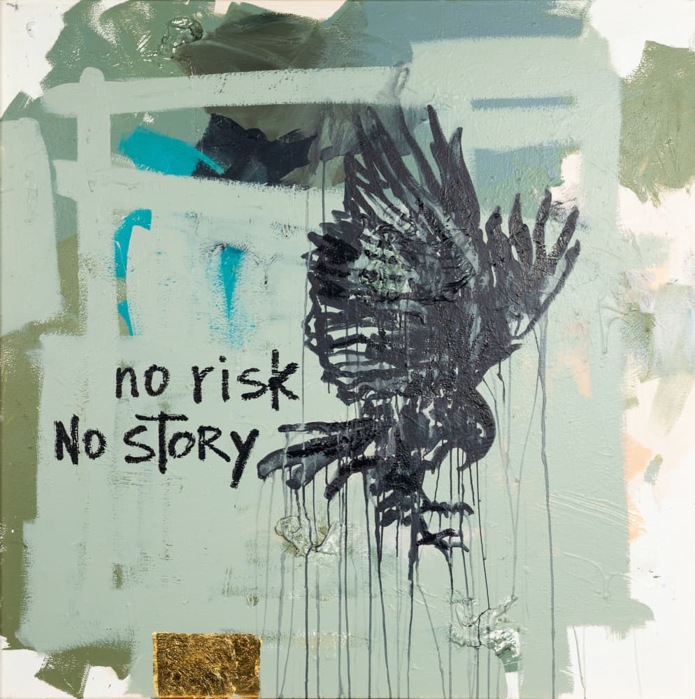 No Risk No Story Eagle by kent youngstrom — canvas wall art