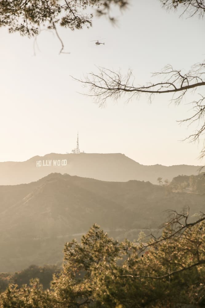 Sunset Over Hollywood by Shot by Clint — canvas wall art
