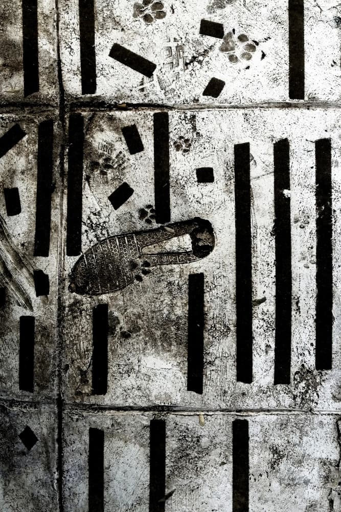 Gritty Street Imprints by Petr Strnad — canvas wall art