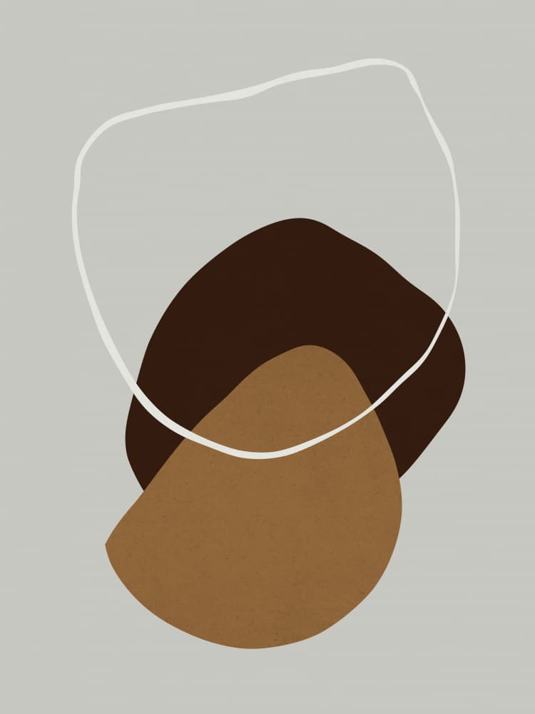 Earthy Abstract Forms by Vitor Costa — canvas wall art