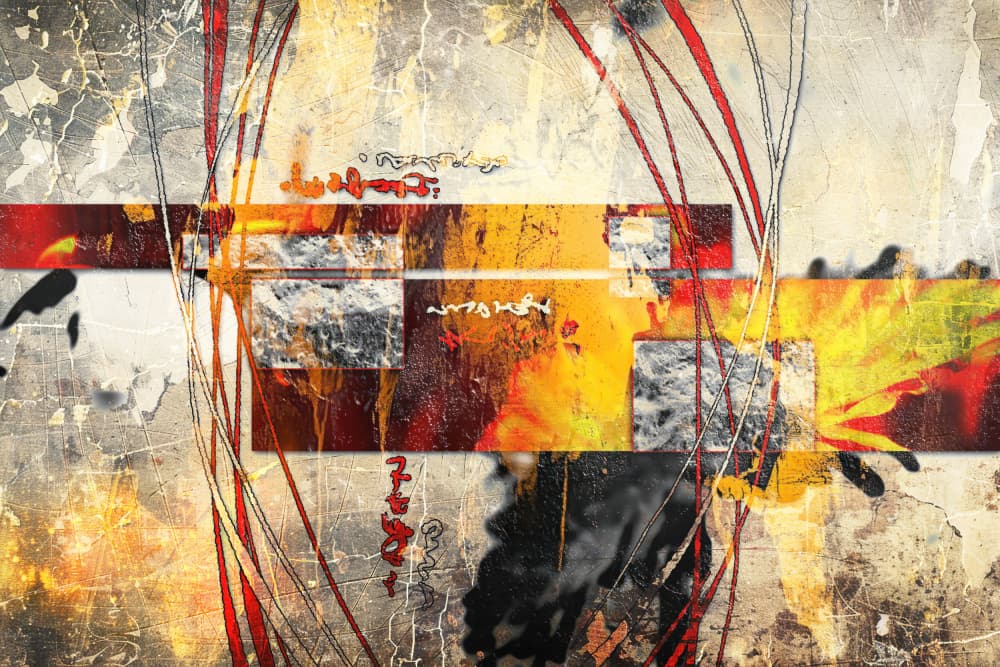 Energetic Abstract Grunge by Rafal Kulik — canvas wall art