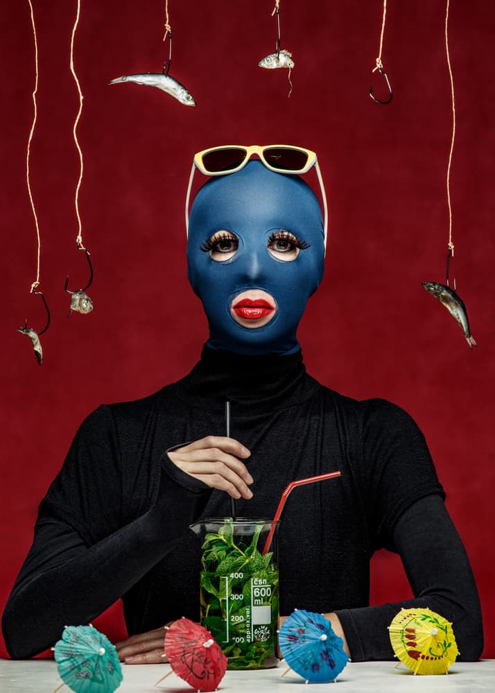 Surreal Masked Cocktail by Photographer — canvas wall art