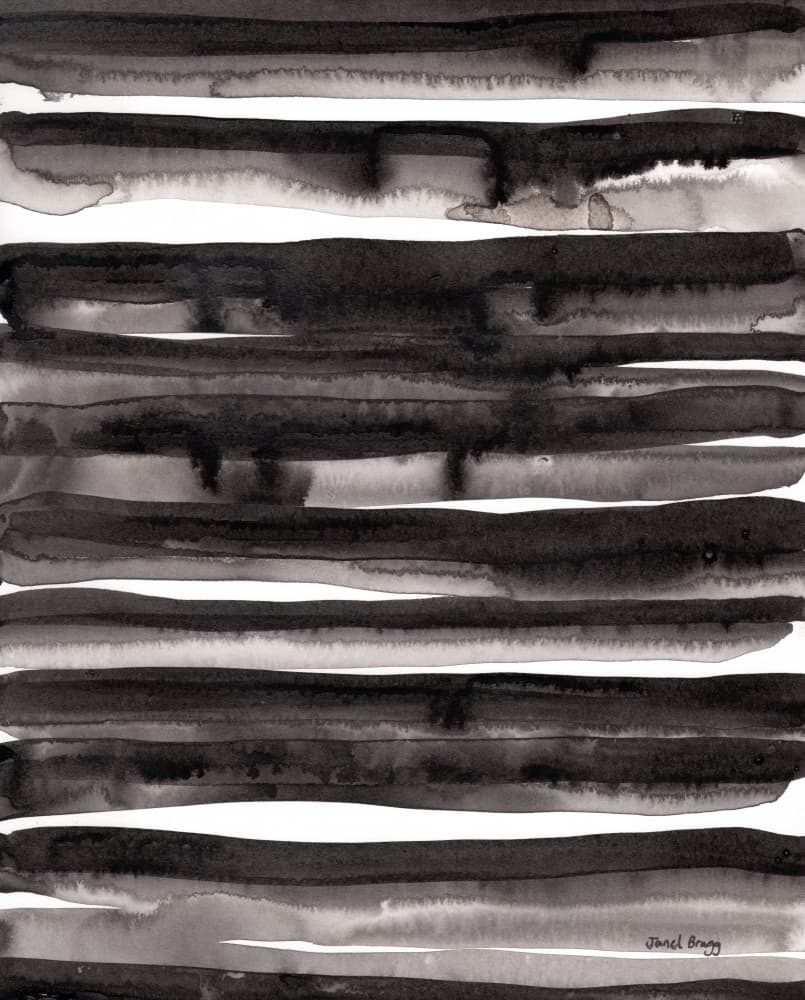 Watercolor Brush Lines by Janel Bragg — canvas wall art