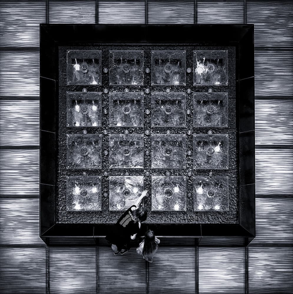 People and Light Grid by Alex Li — canvas wall art