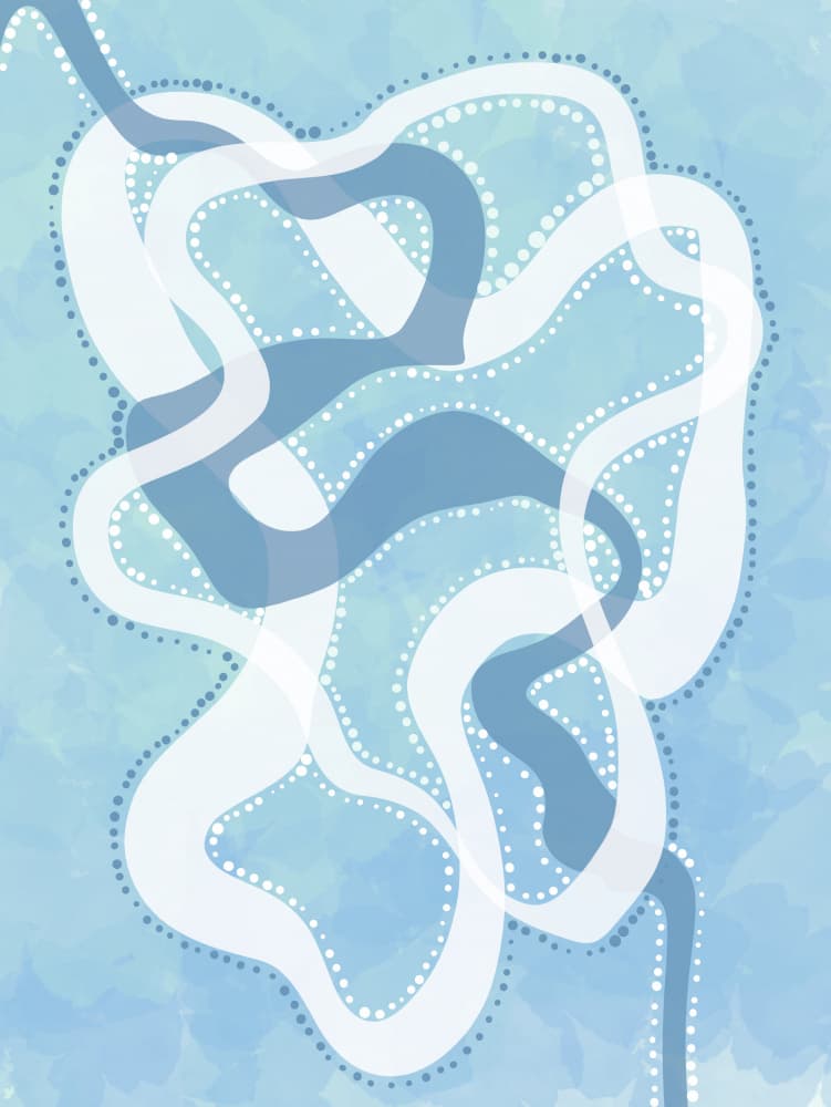 Gentle Blue Currents by Sannel Larson — canvas wall art