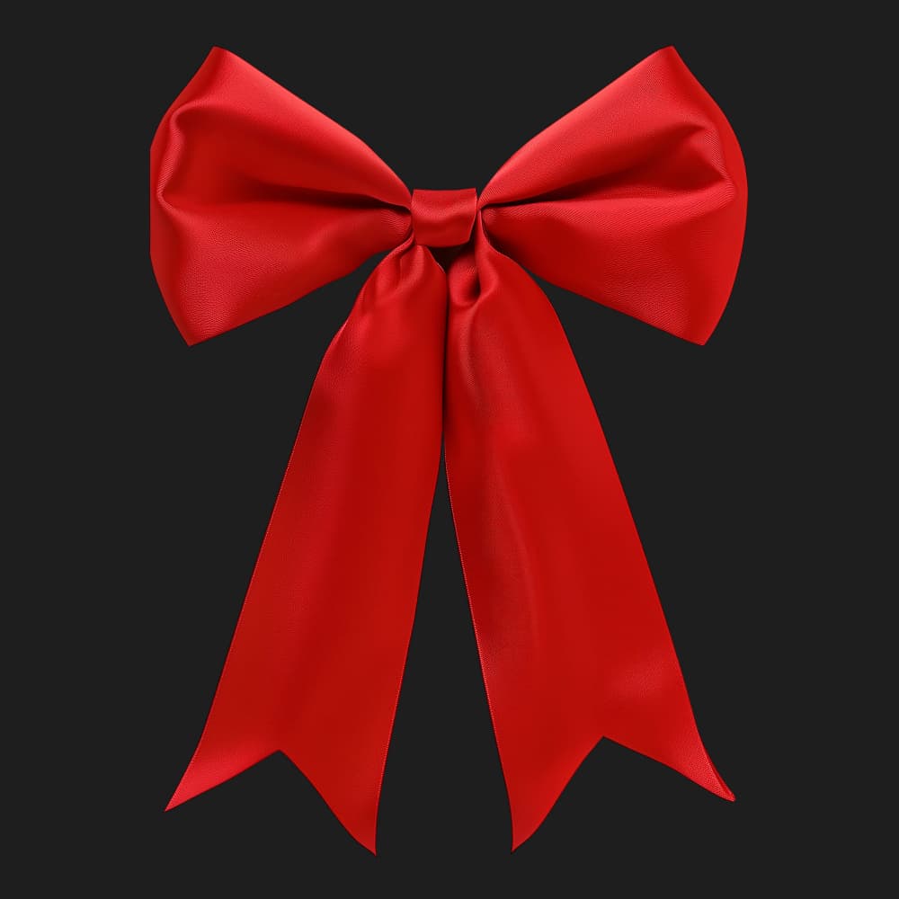 Classic Red Satin Bow by Marika Barsrsind β canvas wall art