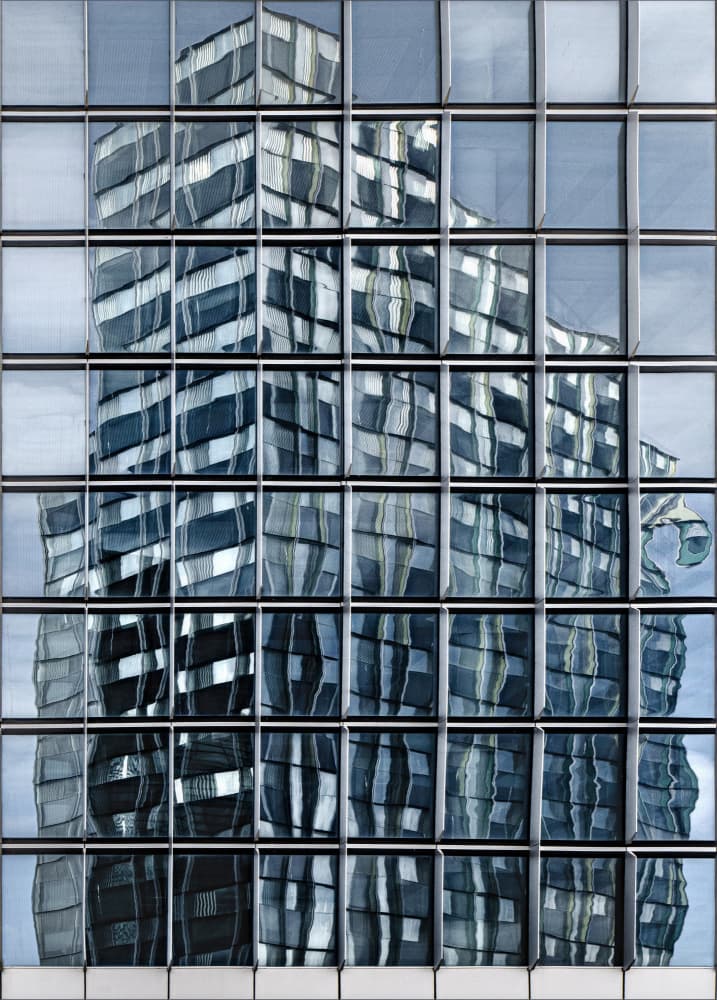 Distorted Building Reflection by Gilbert Claes — canvas wall art