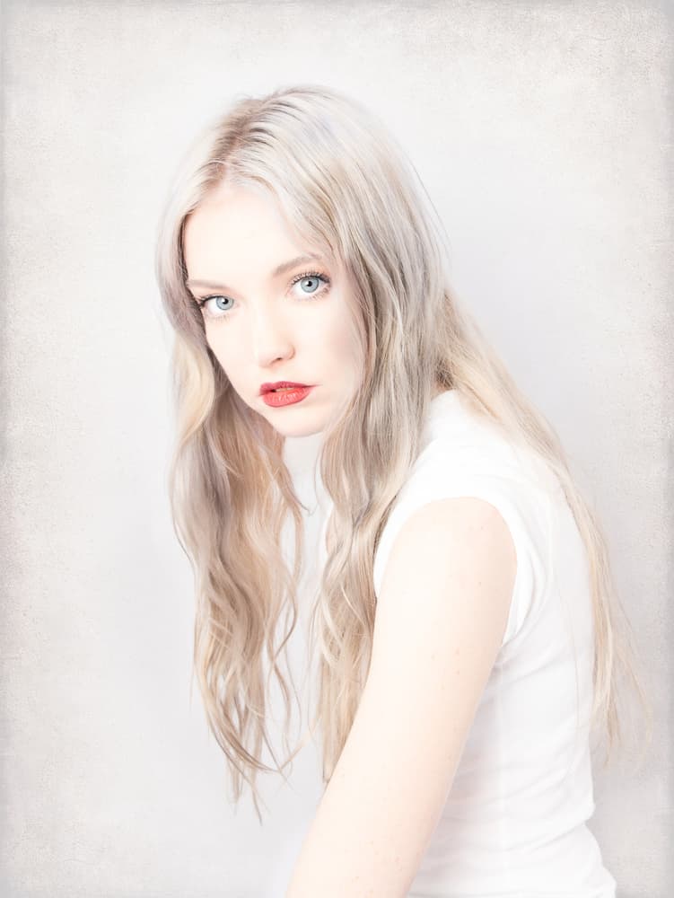 Blonde Woman's Gaze by Peter Elgar — canvas wall art