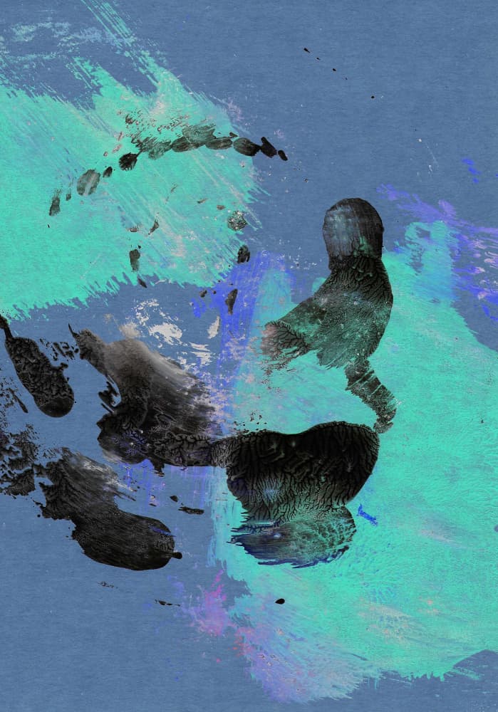 Fluid Teal Abstract by Santhosh ch — canvas wall art