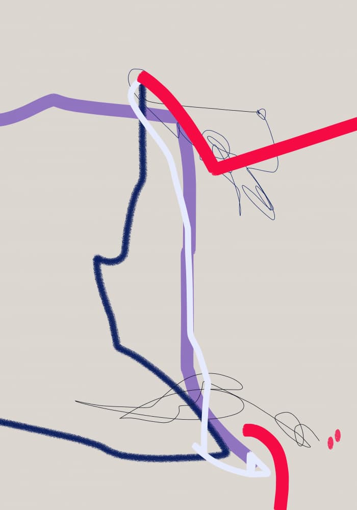 Dynamic Abstract Lines by Pelin Atilla — canvas wall art