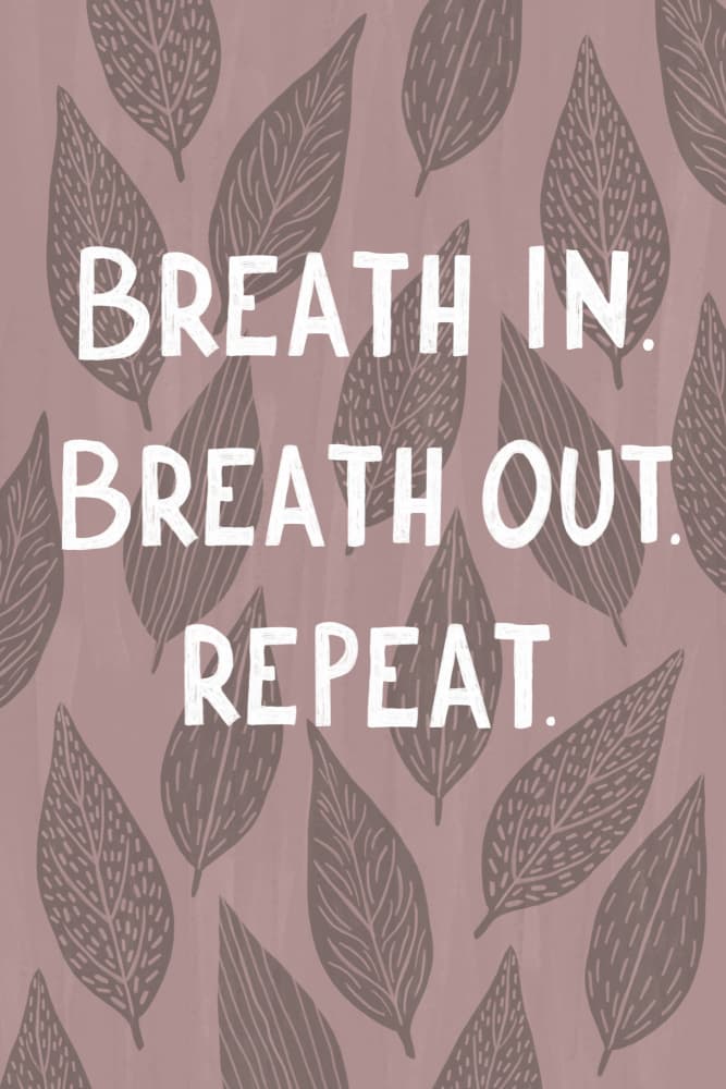 Mindful Breath Leaves by EMELIEmaria — canvas wall art