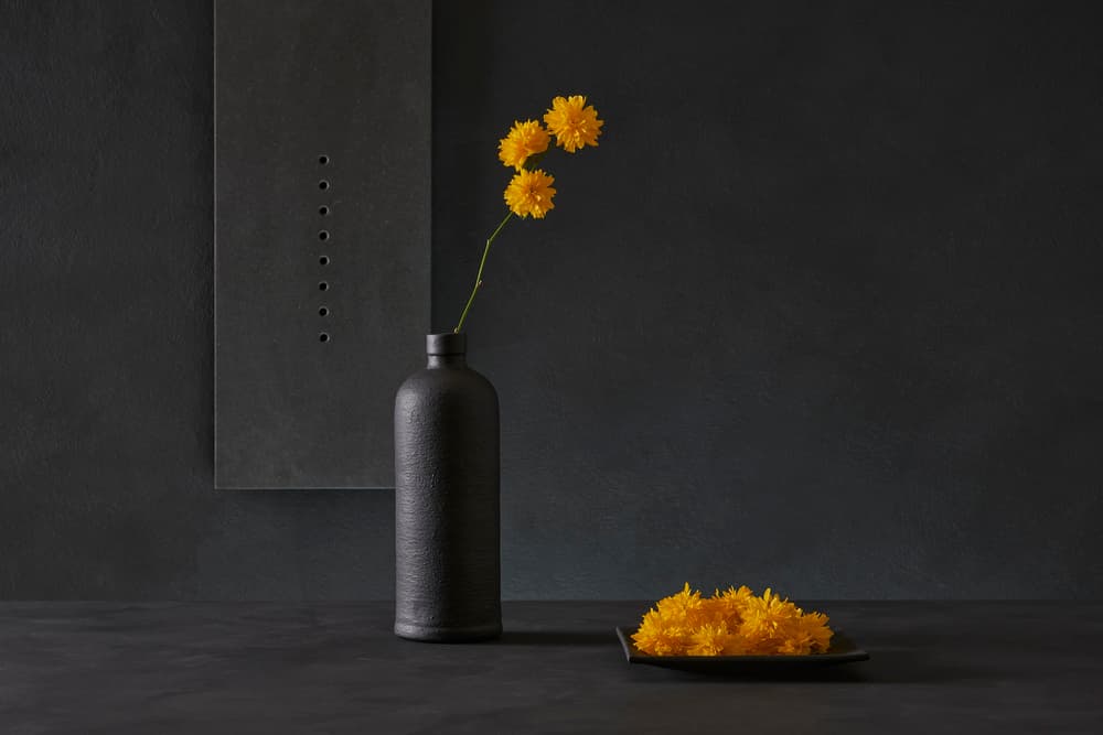 Elegant Yellow Floral Contrast by Christophe Verot — canvas wall art