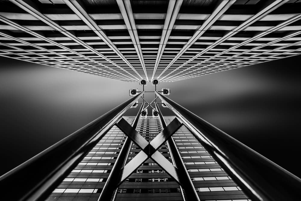 Stark Urban Geometry by Takashi Suzuki — canvas wall art