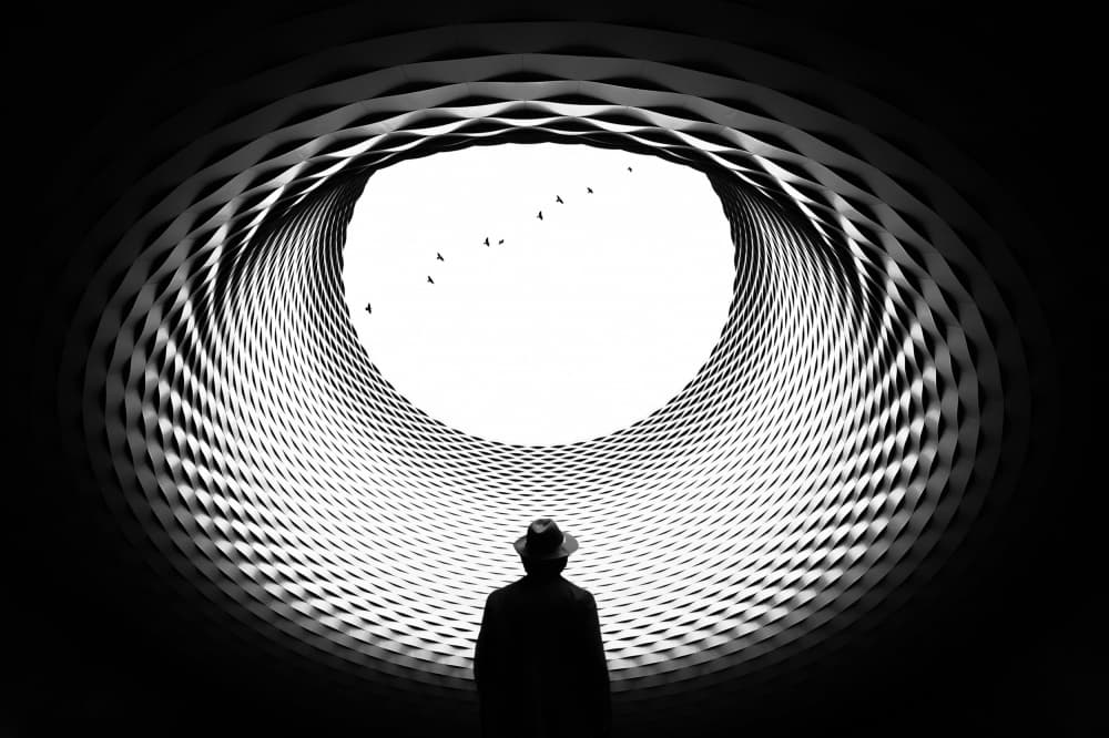 Man At Light's End by Jorge Pimenta — canvas wall art