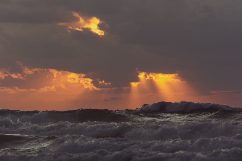 Golden Hour Ocean Waves by Tal Paz-Fridman — canvas wall art