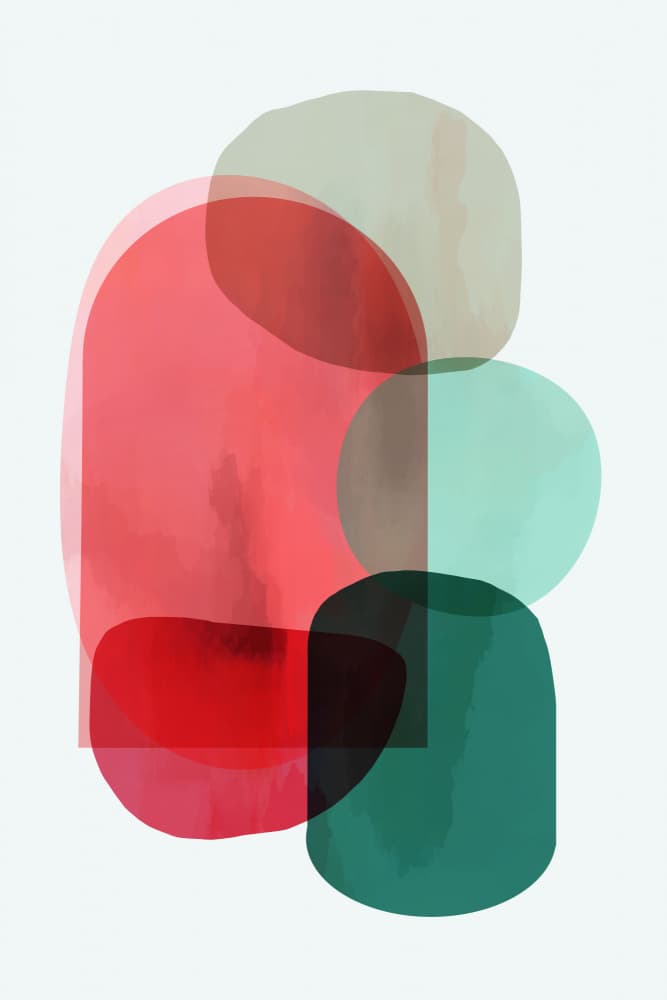 Colorful Organic Shapes by cartissi — canvas wall art