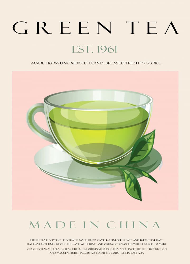 Fresh Green Tea by Rikke Løndager Boisen — canvas wall art