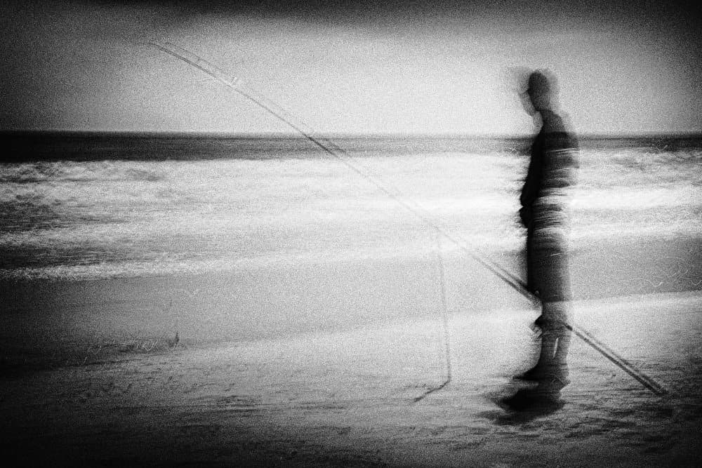 Dreamy Beach Fisherman by Ina Tänzer — canvas wall art