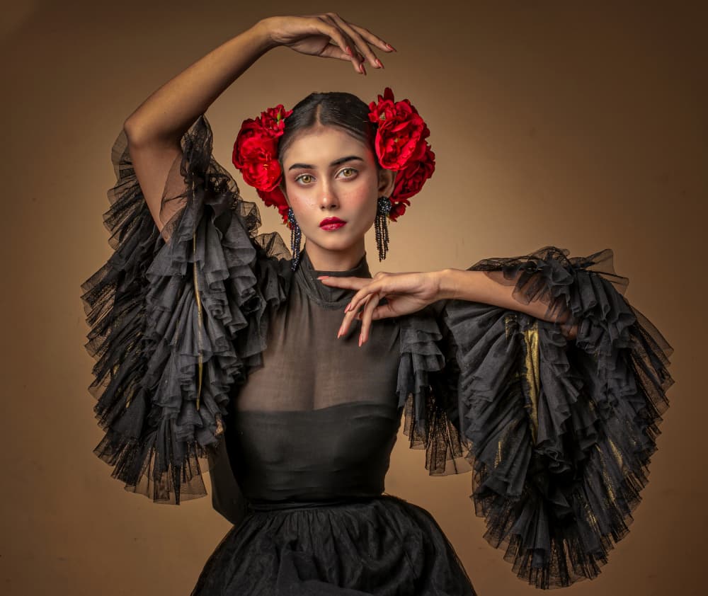 Vibrant Flamenco Style by DEBASISH CHATTOPADHYAY — canvas wall art