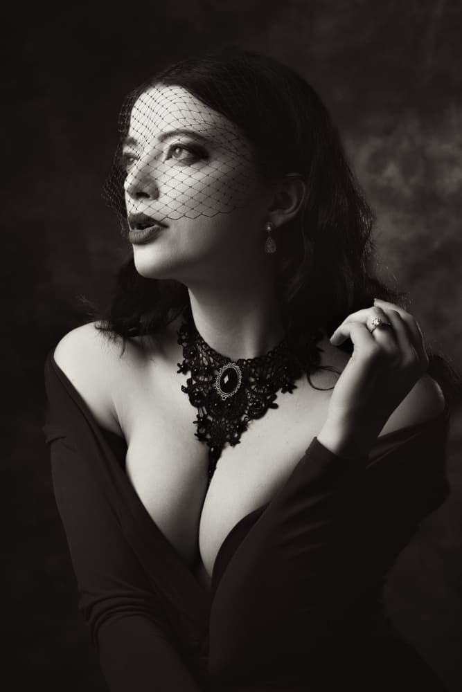 Gothic Veiled Beauty by Jan Slotboom — canvas wall art