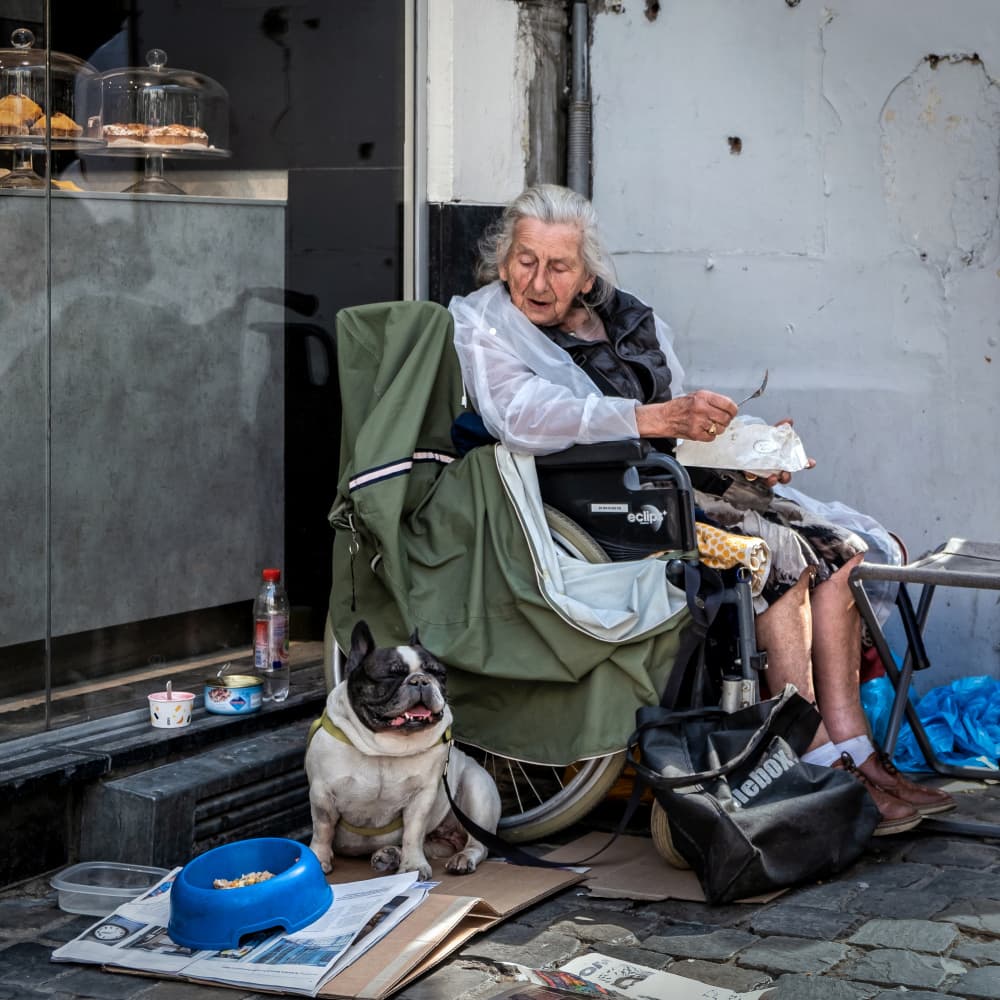 Street Cafe Companions by Lus Joosten — canvas wall art