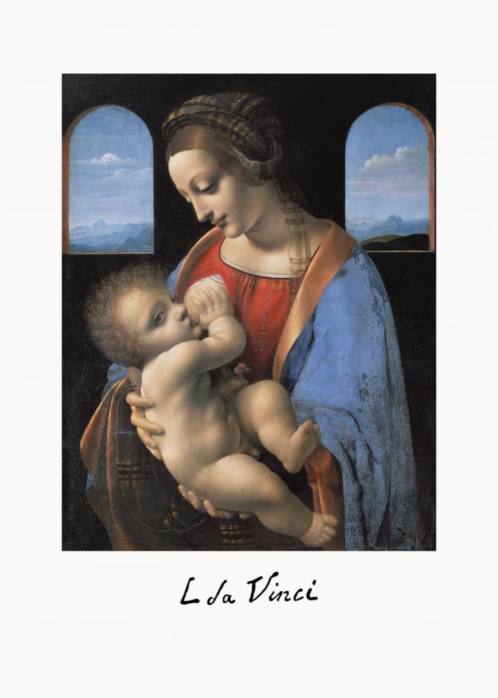 Madonna Litta (mid 1490s) by Leonardo da Vinci — canvas wall art
