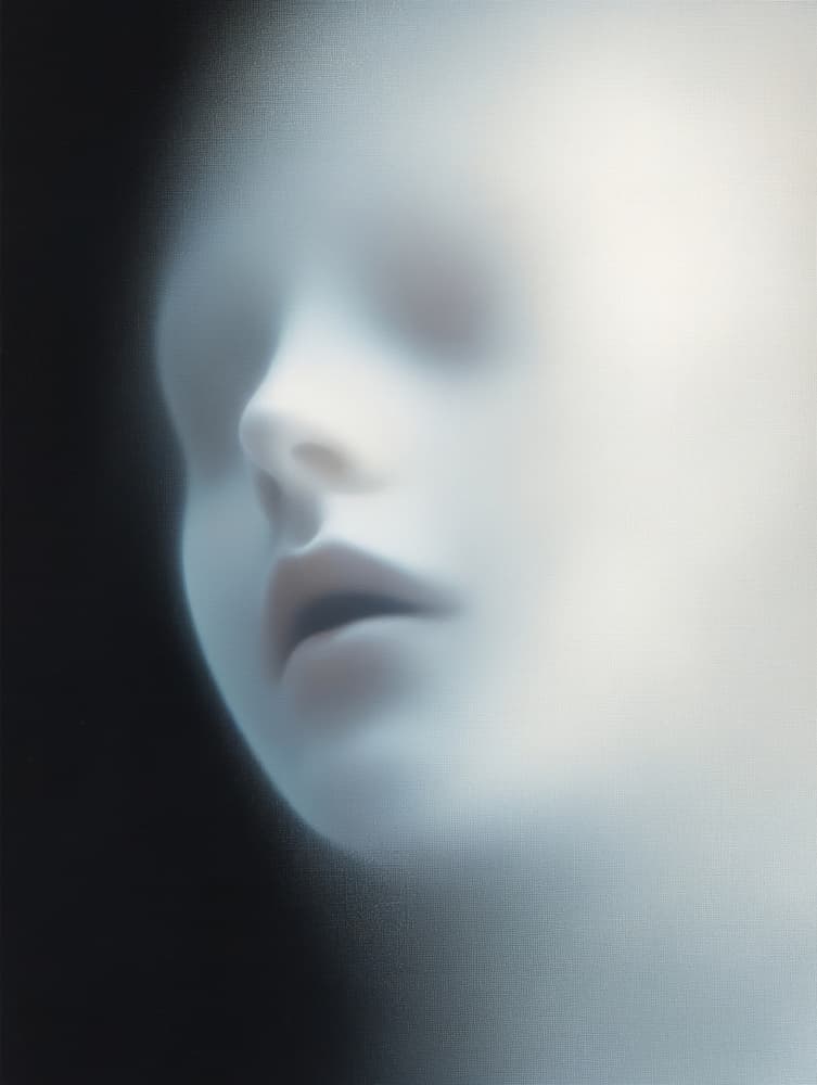 Glowing Serene Face by Bilge Paksoylu — canvas wall art
