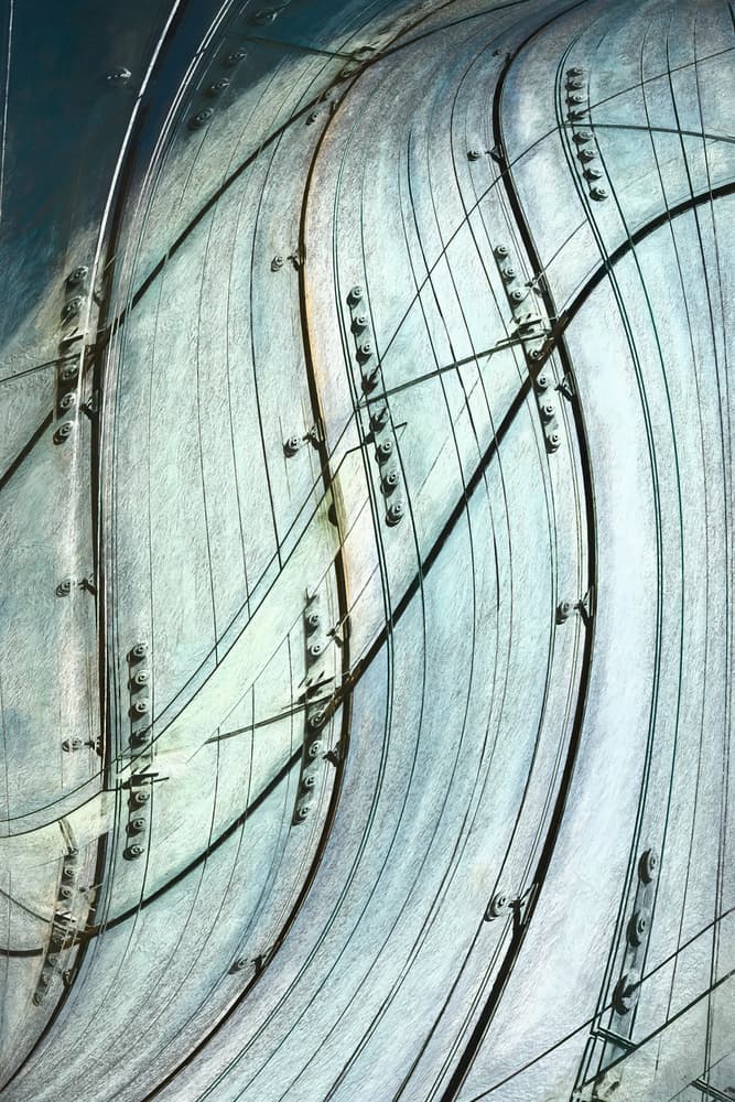 Abstract Metal Curves by Bruno Flour — canvas wall art
