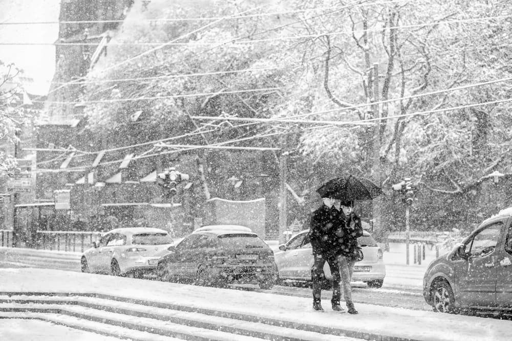 Romantic Snow Day by Eiji Yamamoto — canvas wall art