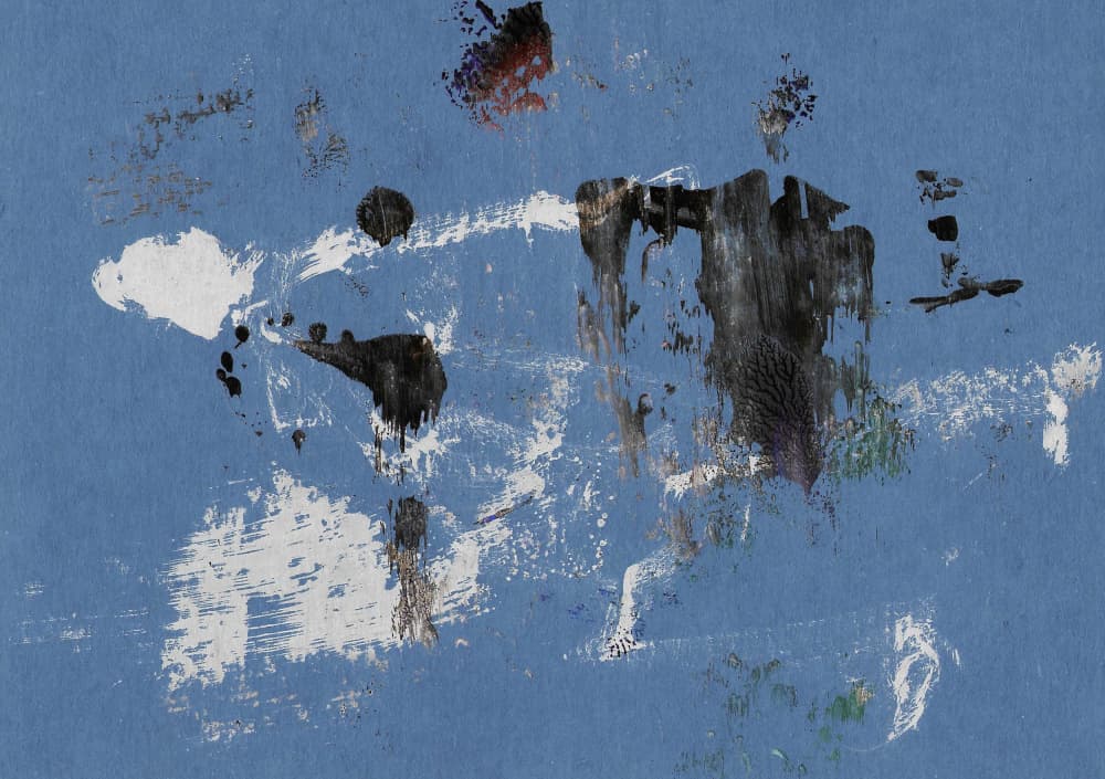 Blue Abstract Strokes by Santhosh ch — canvas wall art