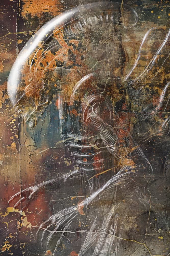 Ominous Biomechanical Creature by Rafal Kulik — canvas wall art