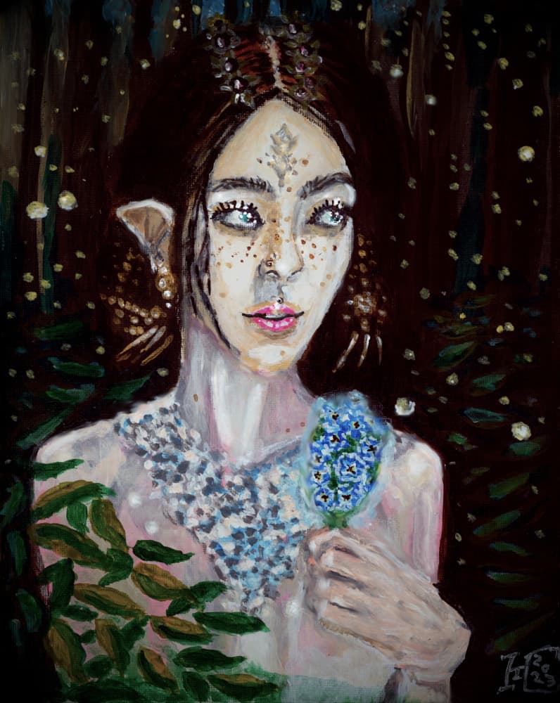 Ethereal Forest Fairy by Tim Hoinkis — canvas wall art