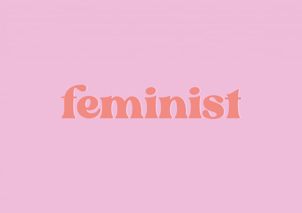Feminist Pink Typography by Talitha McQueen — canvas wall art