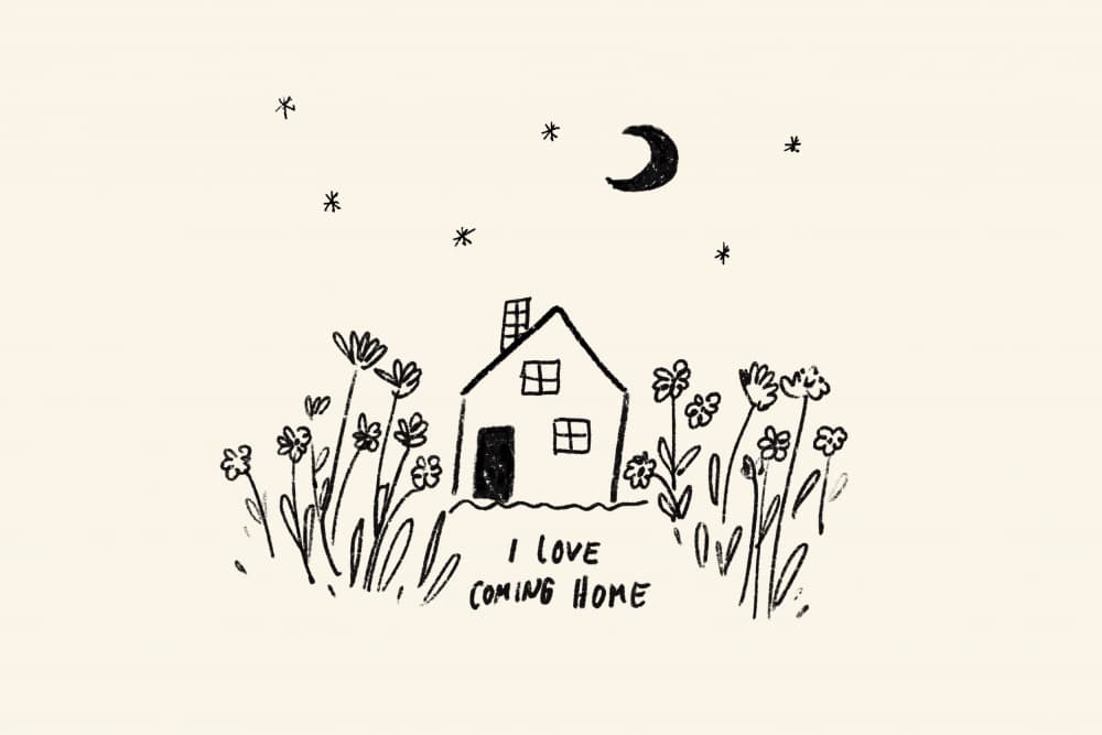 I Love Coming Home by Treechild — canvas wall art