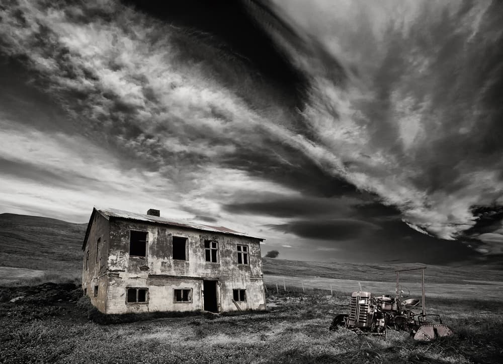 Old House Dramatic Sky by Þorsteinn H. Ingibergsson — canvas wall art