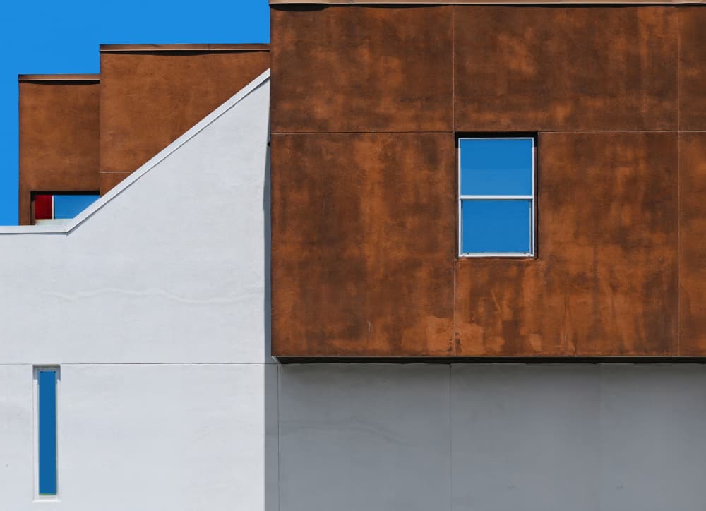Geometric Building Facade by Arnon Orbach — canvas wall art