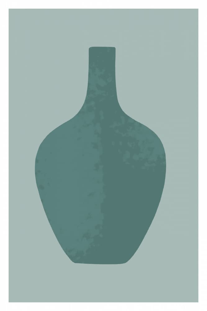 Muted Green Vase by casa cartissi — canvas wall art