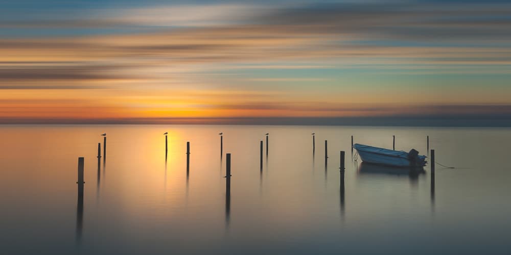Serene Sunset Seascape by Piet Haaksma — canvas wall art