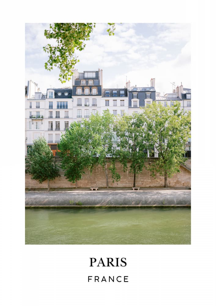 Seine Paris France Travel poster by Raisa Zwart — canvas wall art