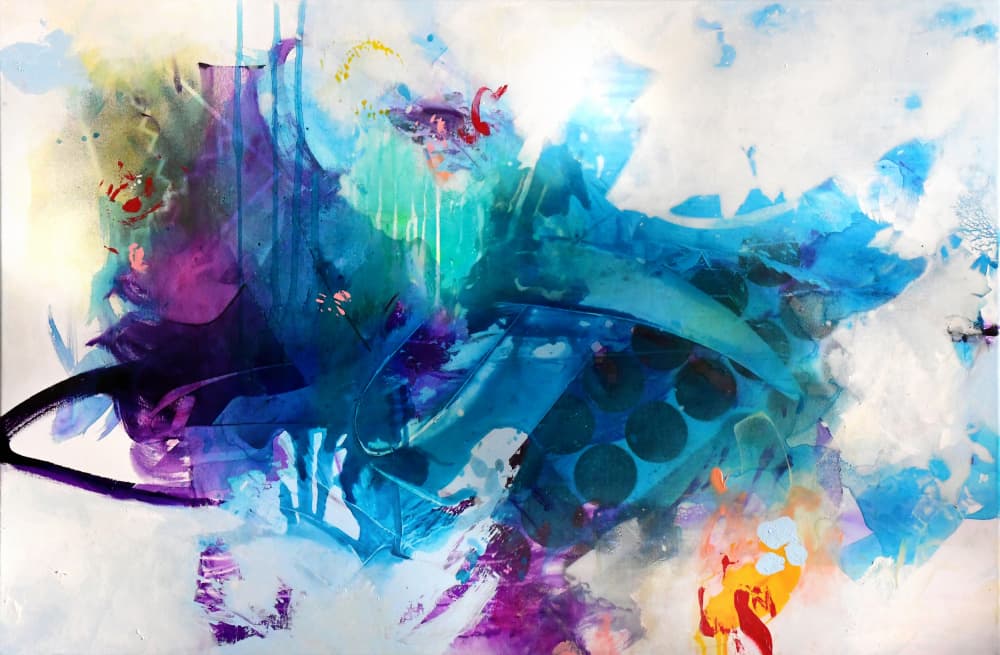 Vibrant Abstract Flow by Kirsten Handelmann — canvas wall art