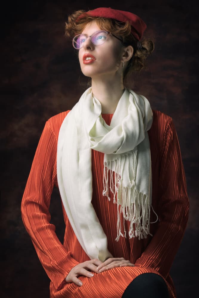 Woman in Red Beret by Jan Slotboom — canvas wall art