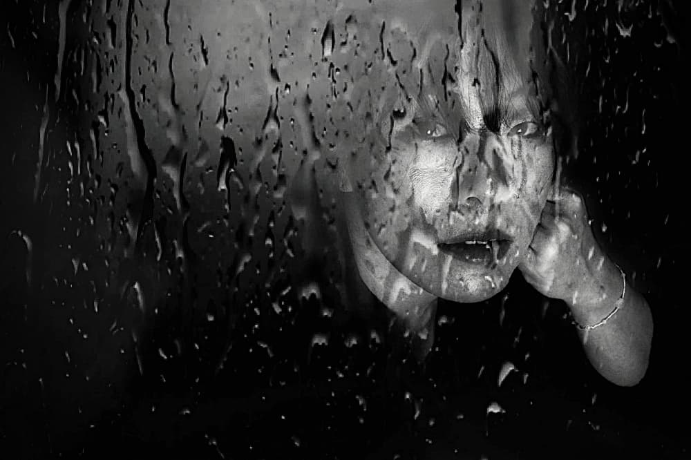 Haunting Rainy Face by cindy ahn — canvas wall art