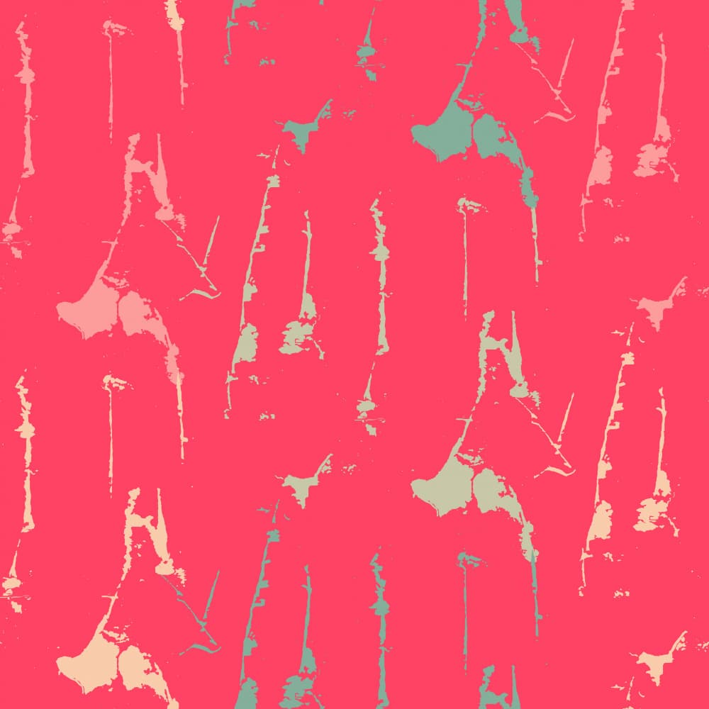 Vibrant Pink Organic Lines by Marika Barsrsind β canvas wall art