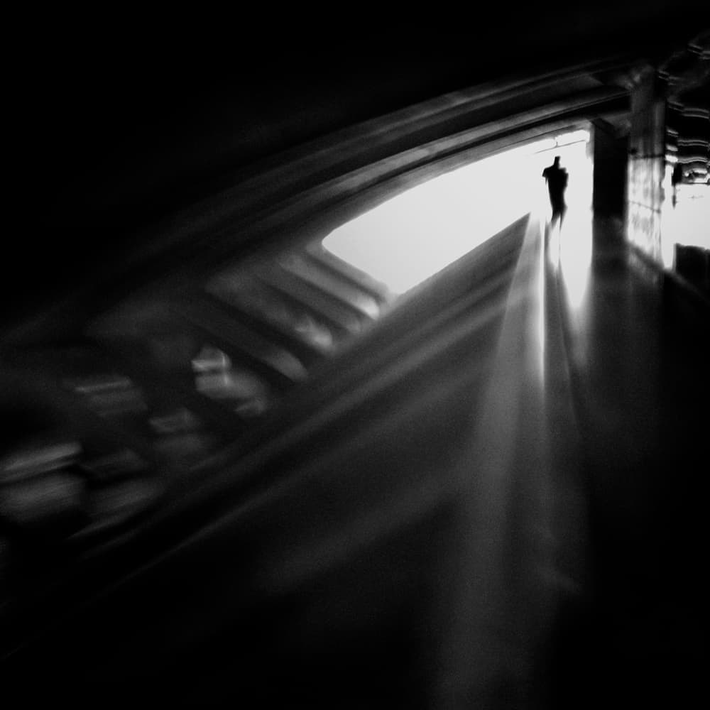 Lone Figure Into Light by Rui Correia — canvas wall art